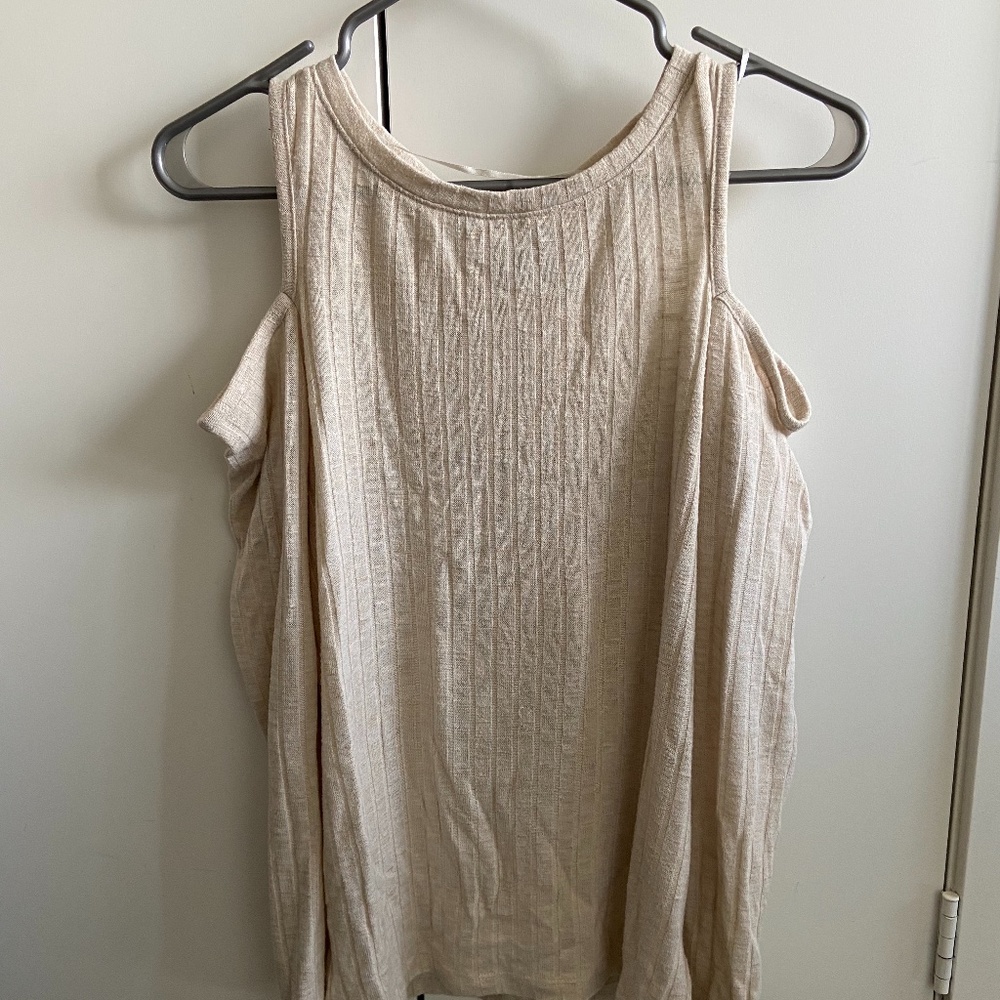 Vero Moda Cream/Beige Shoulder Boatneck Top
